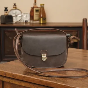 Vintage Handmade Ladies Leather Shoulder Bags High Quality Messenger Bags Genuine Leather Crossbody Bags for Women