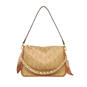 Vintage Style Women’s PVC Leather Shoulder Bag Large Capacity Crossbody Hobo Bag Zip Chain Decoration Single Strap