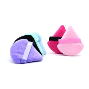 Washable Triangle Makeup Puff Soft Cotton Loose Powder Puff for Beauty Cosmetic Pads