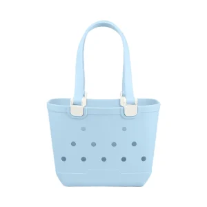 Washable Waterproof EVA Solid Color Open Closure Children’s Beach & Shopping Tote Bag for Kids Durable