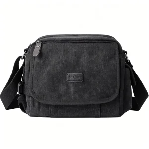 Water Resistant Canvas Messenger Bag Large Capacity Crossbody Bag with Multiple Pockets Laptop Travel Work OEM