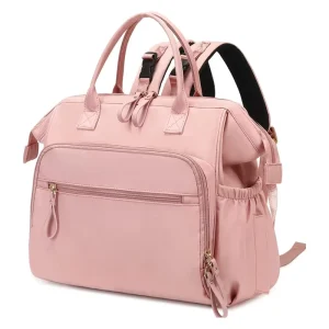 Water Resistant Polyester Baby Diaper Bag Bottle Carrier Large Capacity Multi Layer Dual Shoulder Storage Pouch Air Travel