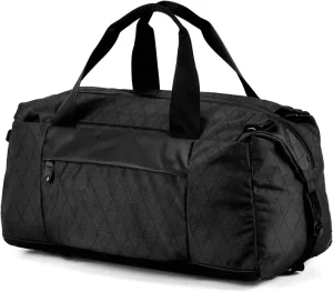 Waterproof 35L Travel Duffel Backpack with Zipper Closure and Ventilated Wet/Dry Compartment