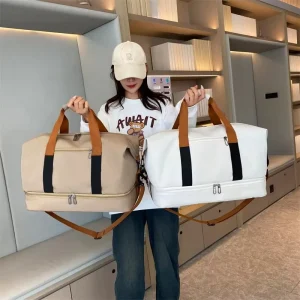 Waterproof Carry-On Luggage Gym Bag for Men Waterproof Gym Bag With Shoes Compartment Sports Travel Duffle Bag