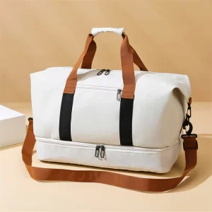 Waterproof Carry On Travel Bag Large Capacity Duffel Bag Yoga Swimming Fitness Sports Gym Bags With Shoe Compartment