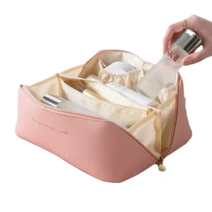 Waterproof Cosmetic Bag Multi Slot Protective Lightweight Tool Storage Skincare Organizer Portable Elegant Makeup Bag
