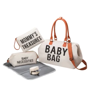 Waterproof Diaper Bag Tote Large Capacity 5 Piece Mommy Bag for Hospital Weekender Women