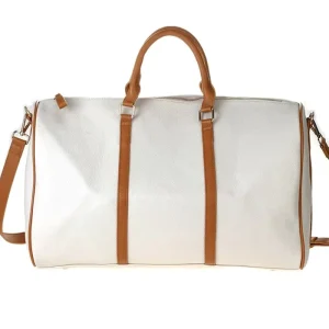 Waterproof Garment Travel Bags Large Luggage Weekender Shoulder Bag PU Leather Duffle Bag