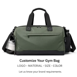 Waterproof Large Capacity Independent Shoe Compartment Custom Gym Duffel Bag for Travel