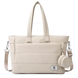 Waterproof Large Capacity Women Handbag Travel Baby Diaper Bag Mummy Tote Bag with Diaper Pad