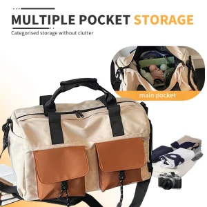 Waterproof Luggage Bag Large Capacity Travel Bag Durable Oxford Fabric Zipper Closure Unisex