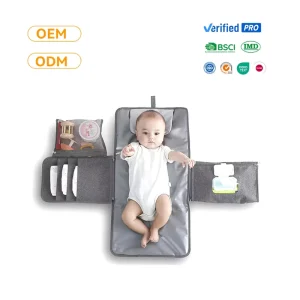 Waterproof Newborn Baby Bag Travel Diaper Mat Bag Travel Baby Changing Pad