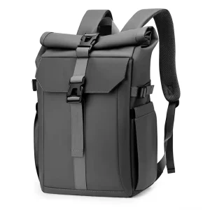 Waterproof Oxford Fashion Customized Logo Daily Roll Top Custom Large Capacity Laptop Casual Sports Backpack with USB