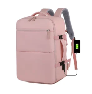 Waterproof Oxford Laptop Backpack with Zipper Closure Large Capacity Unisex Casual Travel Backpack