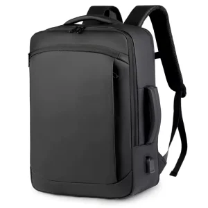 Waterproof Oxford Polyester Large Capacity Eco-Friendly Fashion Travel Business Laptop Backpack Zipper Closure USB Port Mesh Air