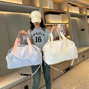 Waterproof Oxford Sports Gym Duffel Bag for Women Custom Logo Portable Durable Anti-Theft Lining Material Polyester