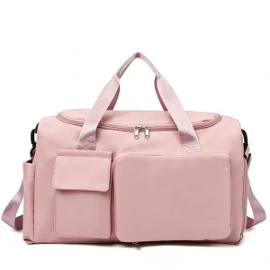 Waterproof Oxford Travel Duffel Bag Zipper Closure Multi-Pocket Large Capacity Lightweight Gym Bag for Outdoor Shoulder Strap