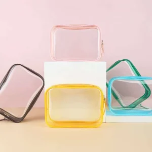 Waterproof PVC Cosmetic Bags Makeup Organizer Bag Travel Toilet Travel Pouch Kit Colorful Clear Makeup Bags
