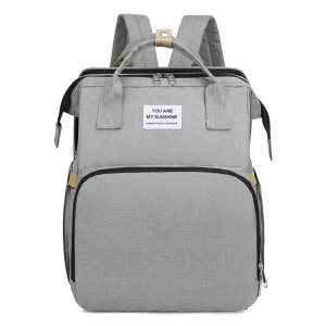 Waterproof Polyester Baby Diaper Bags Fashion Large Capacity Baby Backpack with Changing Station