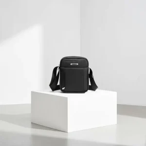 Waterproof Portable Men’s Messenger Shoulder Sling Crossbody Casual Business Trendy Lightweight Nylon Zipper Closure