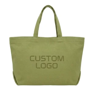 Waterproof Solid Color Canvas Tote Bag With Zipper Inner Pockets Multi-functional Laptop Handbag For Women Work Travel