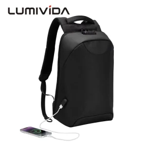 Waterproof TSA Lock Anti-Theft Laptop Backpack 180 Full Open Business Travel Bag With USB Charging Port Luggage Strap For Trips