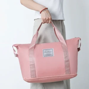 Waterproof Travel Duffel Bag with Customized Logo and Shoe Compartment