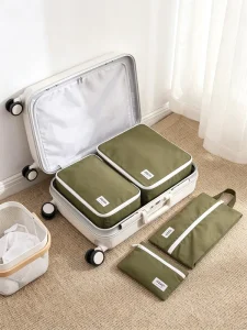 Waterproof Travel Packing Cubes Set Luggage Clothes Shoe Storage Organizer Bags Factory Custom LOGO Design Samples