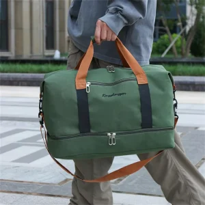 Waterproof Ultra Light Travel Bag with Wet Dry Separation Oxford Cloth Lining for Business Trip and Gym Use Large Capacity