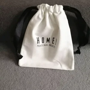 White Cotton Drawstring Bags Canvas