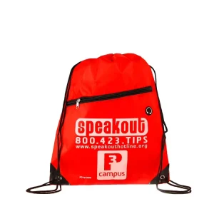 Whole Professional Draw Sack Pack Logo Custom Polyester Sport Red Custom Backpack Drawstring Shopping Bags With Zipper Pocket