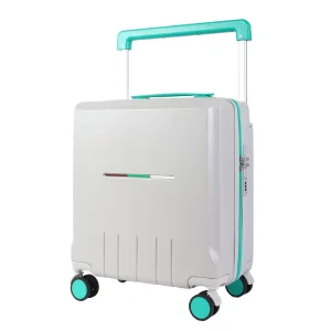 Wide Handle Luggage Suitcase for Women Multifunctional Password Box 18inch Carry On Suitcase with Large Capacity Men’s Suitcase