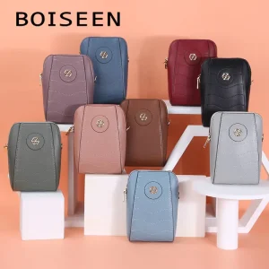 Winter Autumn Lady Shoulder Bag Geometric Pattern PU Leather Women’s Messenger Bags Chains Mobile
