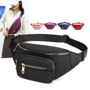 Women Crossbody Fanny Pack Waist Belt Bag Classic Color Fashion Chest Bag for Female