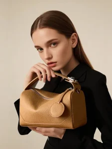 Women Genuine Leather Eco Friendly Zipper Soft Durable Lightweight Waterproof Shoulder Bag 1L Compact