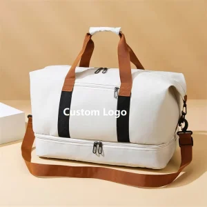 Women Gym Fitness Duffel Bag Travel Shoes Compartment Weekender Overnight Large Capacity Travel Bag