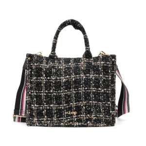 Women Khaki Tote Bag Shoulder Strap Magnetic Large Capacity Handbag Polyester Lining Metal Lock Work Casual Travel