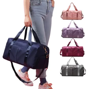 Women Men Small Duffel Bag for Sports Gym Weekend Getaway Compartments Lightweight Carryon Gymbag