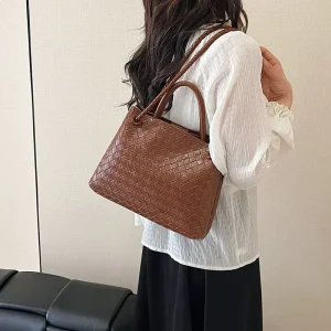 Women PU Handbag New Trendy Tote Work Small Shoulder Fashion Minimalist Lightweight Portable Large Capacity Single