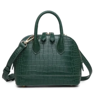 Women Shell Bag Leather Handbags Top Handle Crocodile Pattern Lady Shoulder Bag