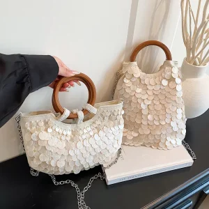 Women’s Bag New High-end Handmade Shell Bag Niche fairy Handbag Temperament Versatile Dinner Bag Design