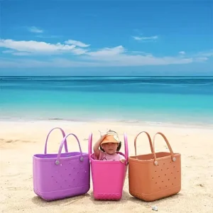 Women’s & Children’s Solid Color Large Capacity Lightweight Waterproof EVA Beach Commuting Bag