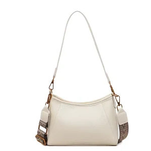 Women’s Crossbody Underarm Bag Retro Large Capacity Shoulder Bag Zipper Closure