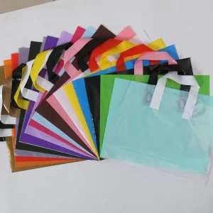 Women’s Custom PE Side Gusset Zipper Bags for Clothing & Gift Packaging Shopping Bags with Custom Logo