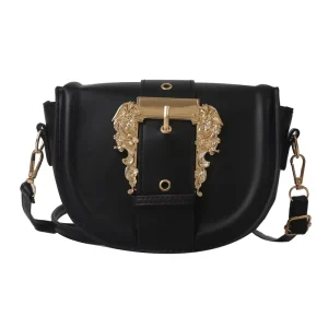 Women’s Fashion Crossbody Bag Popular Simple Saddle Style With Embroidery Decoration PU Material Casual Dress Shoulder Bag