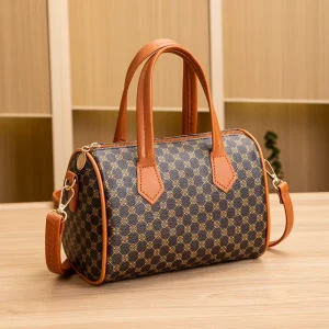 Women’s Fashion Crossbody Camera Bag Simple Grain Texture Leather Shoulder Strap Zip Cross-Border Design Europe United