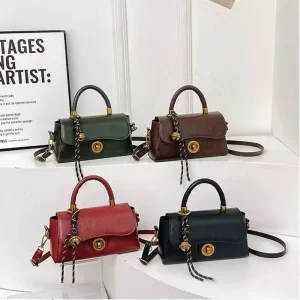 Women’s Fashion PU Small Square Bag Retro Western style Multi Functional Portable Shoulder Crossbody Bag