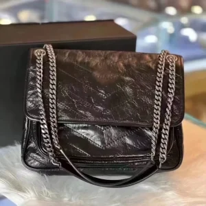 Women’s Fashionable Autumn Messenger Bag 1-1.9L Capacity Genuine Leather Soft Handle Cover Bag