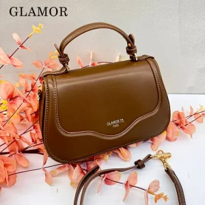 Women’s Fashionable PU Crossbody Saddle Handbag Single Strap Outdoor Leisure Shoulder Bag Zip for Summer Winter GX808