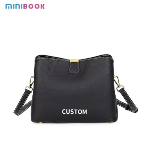 Women’s Genuine Leather Luxury Bucket Handbag Crossbody Messenger Shoulder Bag Portable Fashion for Ladies and Girls
